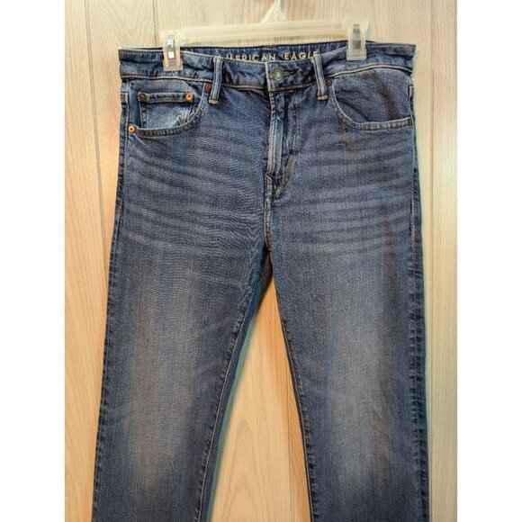 American Eagle Outfitters Jeans Flex 31X34 Relaxed Straight Medium Wash - Picture 1 of 11